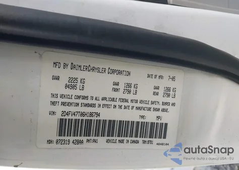2006 Dodge Magnum z USA, uszkodzony, nr VIN 2D4FV47T06H186794